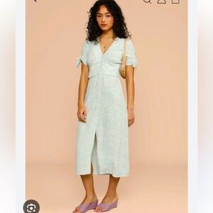 Rouje Laura  Green Floral Dress